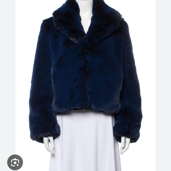 Blue fur jacket - Picture 3 of 5